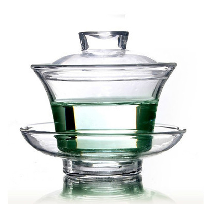 耐热玻璃盖碗 茶杯小蝶 玻璃茶杯